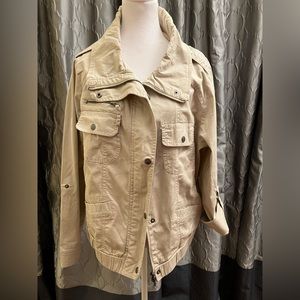 Khaki Style & Co Cargo Jacket